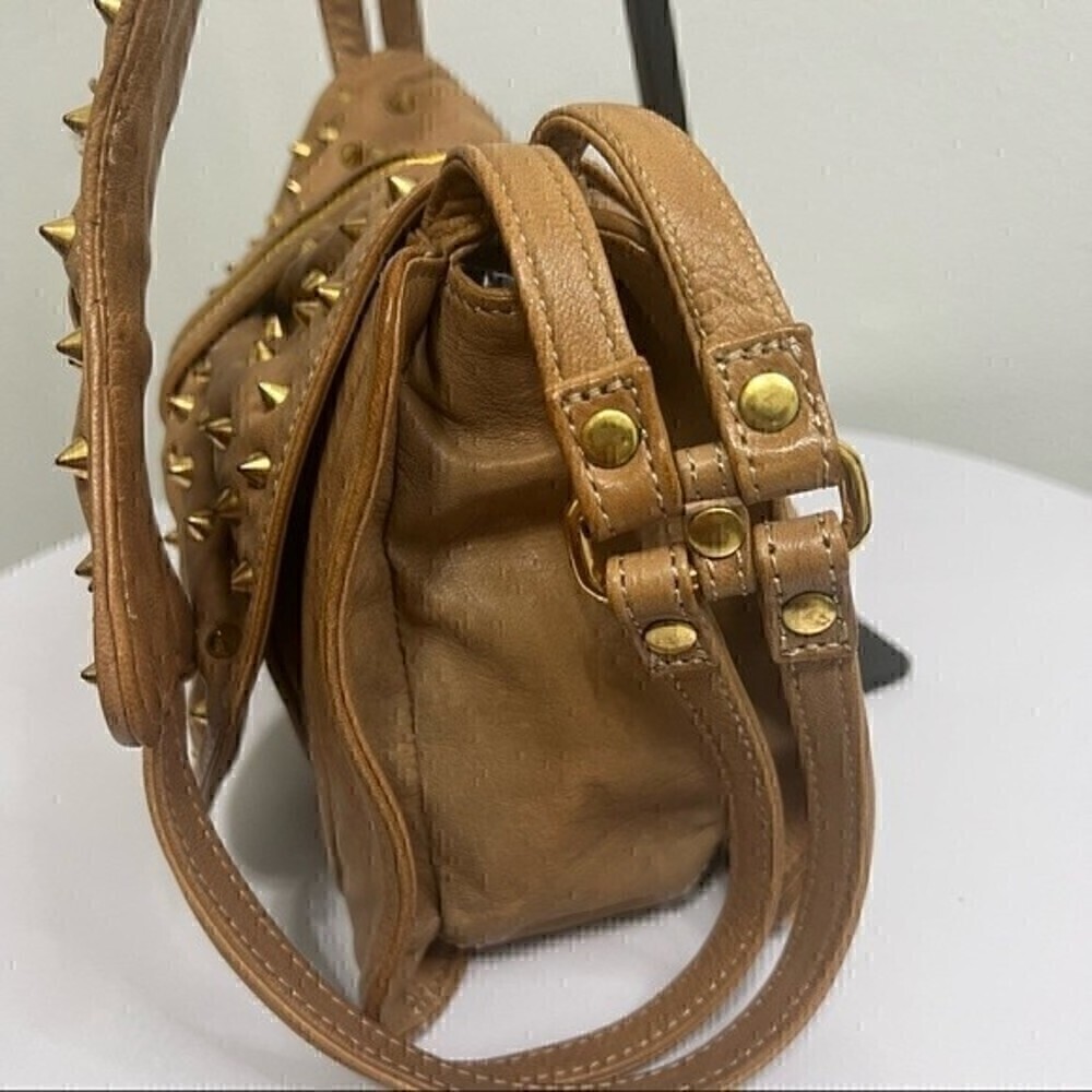 3.1 Phillip Lim Women's Brown Gold Edie Bow Bag Leather Purse Studded Bow Flap - Picture 5 of 12